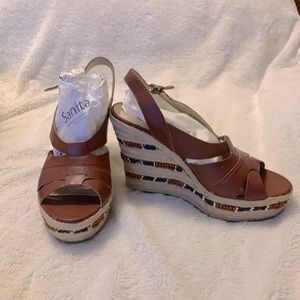 Carlos Santana Platform. Like new condition platform sandals.